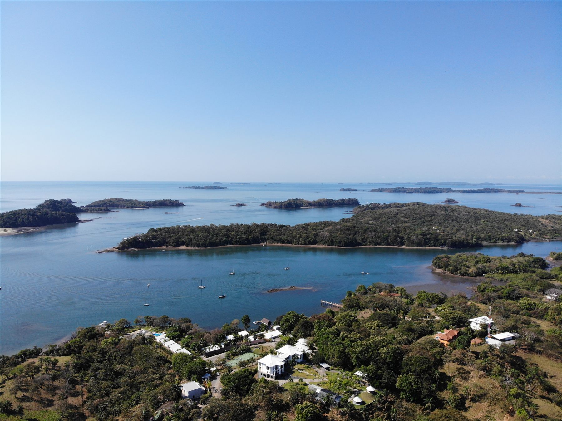 Aerial view of the islands and coastline near Boca Chica